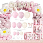 Hombae Tea Party Baby Shower Decorations, 139 PCs - A Baby Is Brewing Party Supplies with Teapot Backdrop, Pink Balloons Garland, Floral Garden Tablecloth, Cake Topper Mommy to Be Sash - Image 3
