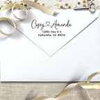 Address Stamp - Personalized Self Inking Return Address Stamper - Black Ink - Custom Wedding Stamp for Invitation Envelopes - Image 5