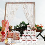 Tanlade 60 Pcs 3 oz Clear Plastic Mini Mason Jars with Lids, Rose Gold - Image 4
