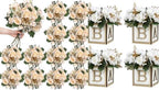 12 Bundles Peonies Artificial Flowers & Pack of 4 Baby Shower Centerpieces for Tables by SEKNHOP
