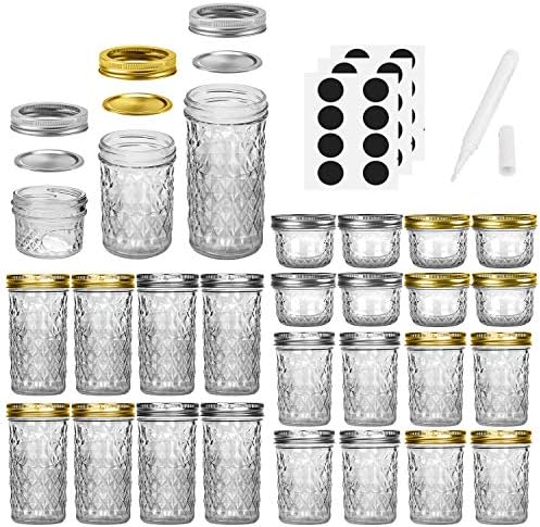 SPANLA Mason Jars Variety Pack, 24 Pack Canning Jars with Regular Lids - Image 3