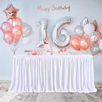 Table Skirt for Teacher Desk Classroom Wedding Baby Shower, White, 12ft - Image 5