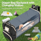 Lenski 6 in 1 Diaper Bag Backpack with Pad Shower Gifts Travel Bags for Registry Search Boys Girls Bags Newborn Essentials Accessories Stuff Unisex Dad Mom Mens - Image 4