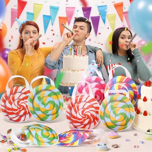 Sweetude 36 Pcs Candy Donut Bag for Party Favor Candyland Bags, Lollipop - Image 6