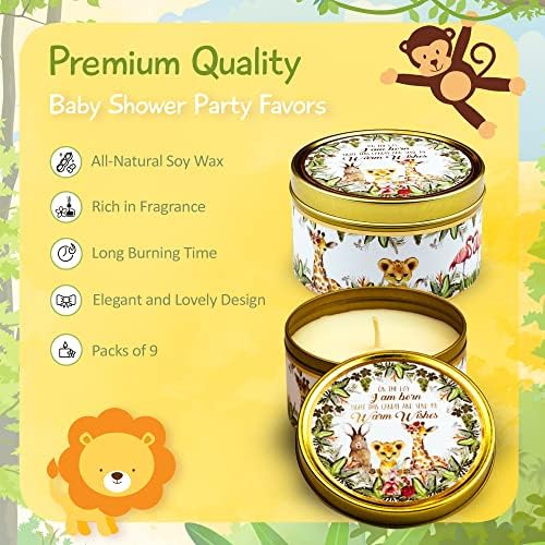 Majestic Zen Woodland Scented Candles | 9-Pack Soy Wax Baby Shower Favors | Natural Candle Gift Set for Gender Reveal & Baby Shower Guests Gift | Premium Party Keepsakes - Image 5