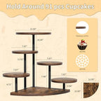Cake Stand for Cupcake Dessert Display - 6 Tiered Corner Tray Cupcake Tower - Image 3