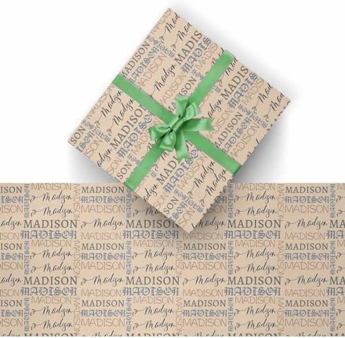 AOFUN Personalized Birthday Gifts Anniversary Wrapping Paper For Men Baby Christmas Wrapping Paper Wrapping Paper For Boys Just Because Gifts For Her 5 Rolls 58" x 23" - Image 2