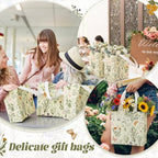 Lingvee 50 Pcs Wildflower Gift Bags Bulk, Floral Tote with Handles - Image 4