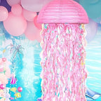 10" Jellyfish Lanterns – Pink Blue Decorations for Ocean Princess Birthday Party, Under the Sea Theme, Shower, Ocean & Beach Room Hanging Decor (Set of 6) for Home and offic - Image 7
