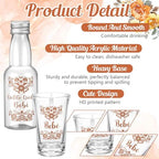 Lemonroad 36 Set Cielito Lindo Baby Shower Favors Clear Shot Glasses, Brown - Image 3