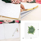 Andaz Press Personalized Wedding Guestbook with Gold Accents, Foliage Wreath White Guest Sign in Guest Registry 120 Pages 8.5 X 8.5 Memories Book for DIY, Scrapbook, Photo Album - Image 5