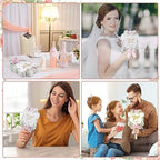 Huwena 50 Sets Wedding Fans for Guests Thank You for Celebrating with Us Fans Hand Fans Handheld Folded Fan Baby Shower Favors for Bridal Bridesmaid Gift Church Dancing(Pink,Floral) - Image 6