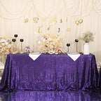 SquarePie Sequin Tablecloth 60x120 Inch Purple for Wedding Halloween Party - Image 5