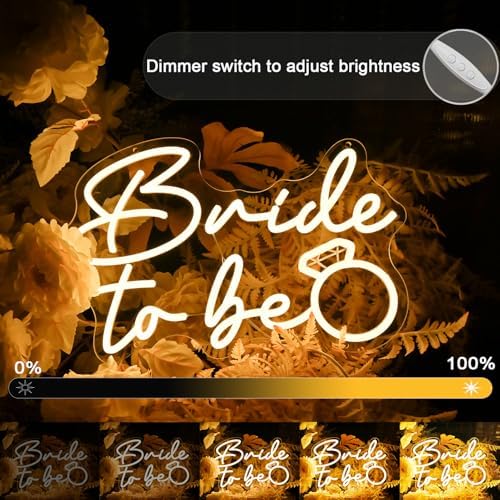 Britrio Bride to Be Neon Sign for Bridal Shower Bachelorette Party Backdrop - Image 3
