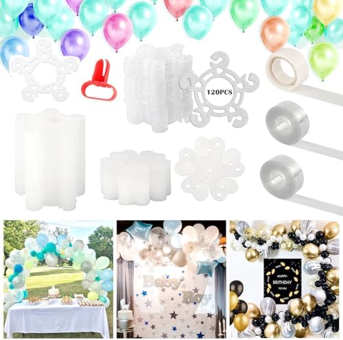 Tinabless Balloons Decorating Strip Kit for Garland,Birthday, Wedding, Baby Shower Party Decorations by Tinabless