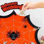 Halloween Wedding Guest Book Alternative Spider Web Drop Box Frame - Image 2