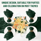 Cupuamon 50 Pack Cheesecloth Napkins 20x20 Inch Dinner Table Napkins Boho Washable Rustic Gauze Napkins Bulk for Wedding Bridal Baby Shower Party Decor (Emerald Green) - Image 7