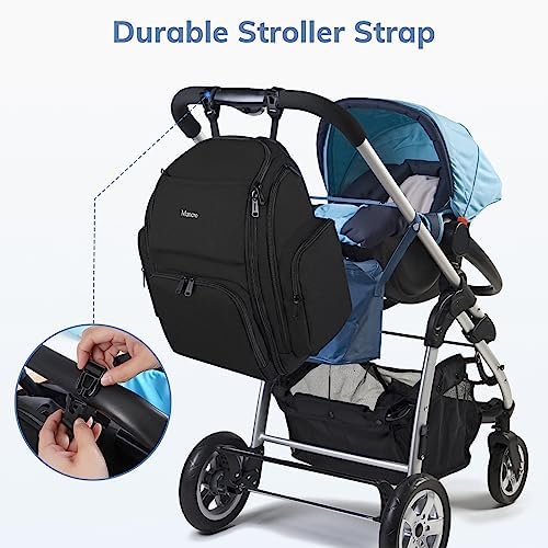 Mancro Backpack Diaper Bag, Travel Baby Changing Bag for Dad and Men - Image 6