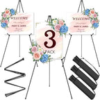 AROIC 63" Easel Stand for Display, 3 Pack Portable Foldable Metal Easel by AROIC