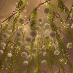 Suncalla 42 Pcs Artificial Rose Peony Flower Garlands Hanging Decor Backdrop Each 39.4inch Silk Floral Garland Peony Floral Celling for Wedding Party Background Birthday Baby Shower Home Garden(White) - Image 5