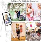 59" H Metal White Large Adjustable Easel Stand for Wedding Sign - Image 7