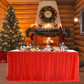 Suppromo 14ft Red Tulle Tutu Table Skirt Ruffle Table Skirting for Graduation Baby Shower Birthday Party Wedding Christmas Decorations(Red,L14(ft)*H 30in) by Suppromo