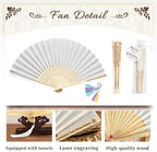 30 Pcs Personalized Wedding Fans, Custom Folding Hand Fans - Image 5
