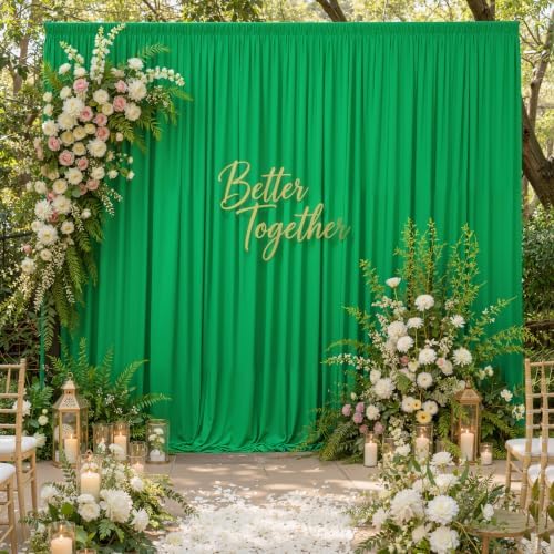 10ftx12ft Green Backdrop Curtains for Wedding Party 2 Panels 5×12FT Tall - Image 6
