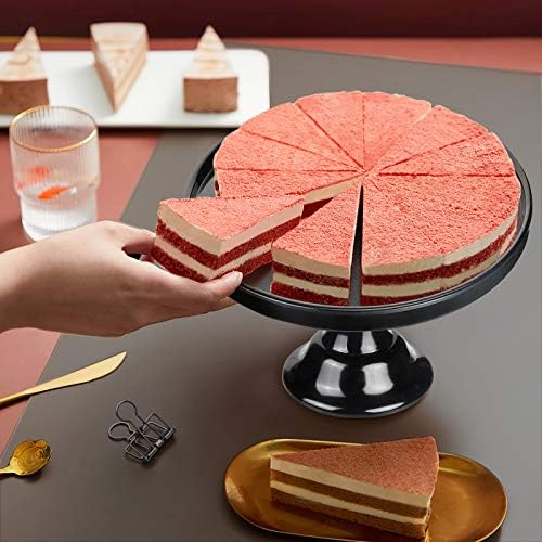 Round Cake Stand, 11 Inch, Black, Melamine, Dessert Cupcake Display Tray for Wedding, Birthday, Party, Baby Shower, Christmas (Black) - Image 6