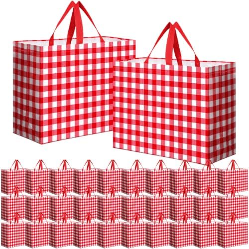 Landhoow Gift Bags Large Party Favors Reusable Tote Non Woven Candy Totes for Birthday Party Supplies(16.6" x 13" x 7.1") by Landhoow