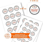 Set of 24 Popcorn Stickers | Popcorn Stickers | Personalized Wedding, Bridal Shower, Baby Shower or Party Favor Labels| Custom Labels | Popcorn Stickers - Image 2