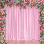 30x10ft Pink Backdrop Curtain for Wedding Parties Wrinkle Free Fabric Light Pink Drapes Backdrop Decoration for Baby Shower Birthday Photography Decoration 6 Panels, 5ft x 10ft - Image 6