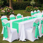 MDS® Pack of 200 Satin Chair Sashes for Wedding & Events – Mint - Image 6