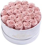Prifroti 27 Flowers in a Luxury Suede Box, Birthday Gifts for Women, Preserved Flowers, Mothers Day Roses Gift for Mom, Dusty Rose by Prifroti