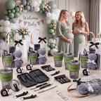 4 Sets Baby Shower Prizes for Men with Nail Clippers Towels Bottle Opener Cups Pens Tape Measure Screwdriver Ribbons Gift Bags Applicable Baby Shower Prizes for Game Winners - Image 6