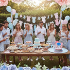 Mimorou 300 Pcs Gender Reveal Party Supplies She or He Tableware Set - Image 5