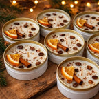 Personalized Coffee Scented Soy Wax Candle Favors with Cinnamon Stick & Dried Orange – Rustic Wedding, Bridal & Baby Shower, Birthday, Christmas Event Gifts (10–200 Bulk Available) - Image 3
