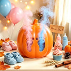 Pumpkin Gender Reveal Decorations Fall Gender Reveal Table Centerpieces by Unknown