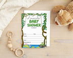 Pack of 30, Boy/Girl Baby Shower Party Collection, Baby Shower Invitation Cards, Fill in the Blank Invites WIth Envelopes, Jungle Theme Party Supplies - Image 5