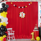10×12ft Wrinkle Free Red Backdrop Curtain for Wedding Parties,2 Panels 5×12ft Long Soft Silky Polyester Backdrop Drapes Red Photo Back Drop Curtains for Photography Stage Christmas Background Cloth - Image 6