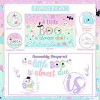 Pastel Halloween Baby Shower Decorations A Little Boo Is Almost Due Backdrop Banner Cake Topper A Baby Is Brewing Spooky Honeycomb Centerpiece Halloween Hanging Swirls Balloons for Pregnancy - Image 5