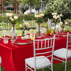 6 Pack Satin Table Cover Rectangle, Red, 60 x 120 Inches - Image 4