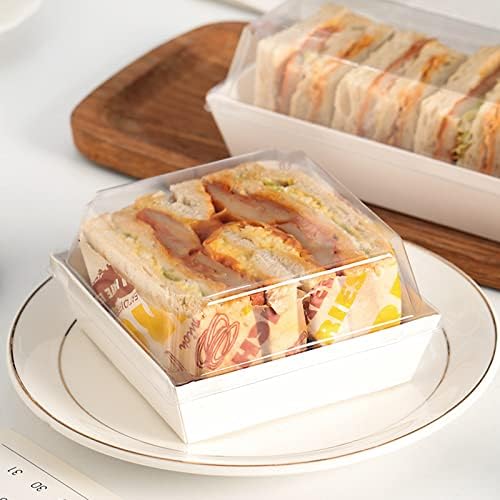 Ocmoiy Small Charcuterie Boxes with Clear Lids, 4 Inches, 100 Pack, White - Image 5