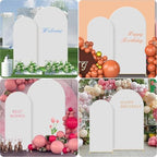 Gawicpy Wedding Arch Backdrop Stand Set Metal Arch Backdrop Stand with Wedding Arch Cover, Wedding Balloon Arch Backdrop Stand for Birthday, Baby Shower, Anniversary (Pink, 5.9FT+7.2FT) - Image 6