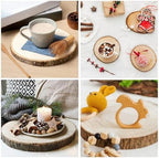 10 Pcs Natural Wood Slices.7-8 Inch Wood Rounds for Weddings Centerpieces Decor. Wood Circles & Slabs for DIY Painting Crafts.Wood Centerpieces for Tables and Baby Shower Centerpieces. - Image 4
