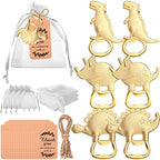 30 Pcs Dinosaur Bottle Openers Baby Shower Return Favors for Guests Bottle Opener Decorations and Souvenirs with Organza Bags Thank You Tags for Dinosaur Party Favors by CHENGU