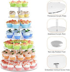 weddingwish 7 Tier Cupcake Stand Tiered Round Cupcake Tower for 68 Cupcakes - Image 7