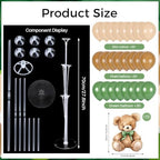 12 Sets Sage Green Bear Baby Shower Balloon Stand Kit for Table Boy Baby Shower with Balloon Centerpieces Decorations for Green Teddy Bear Theme Gender Reveal Birthday Party Table Decorations Supplies - Image 3