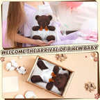 Seenelling 6 Sets Bear Diaper Changing Baby Shower Game Kit, Chocolate - Image 5