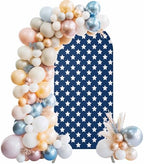 4th of Arch Backdrop Cover 6.6 FT, July Patriotic Independence Day USA Flag Star Blue Wedding Arch Cover Stretchy Backdrop Stands Covers for Birthday Party Ceremony Banquet Decor - Image 2